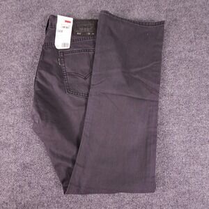 Levis 514 Jeans Mens 34x34 Charcoal Gray Denim Slim Straight Sits Below Waist